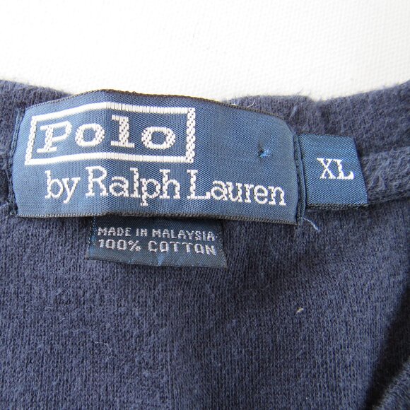Vintage Polo By Ralph Lauren Mens Thermal Knit Sweater Long Sleeve Shirt Size XL - Picture 3 of 6